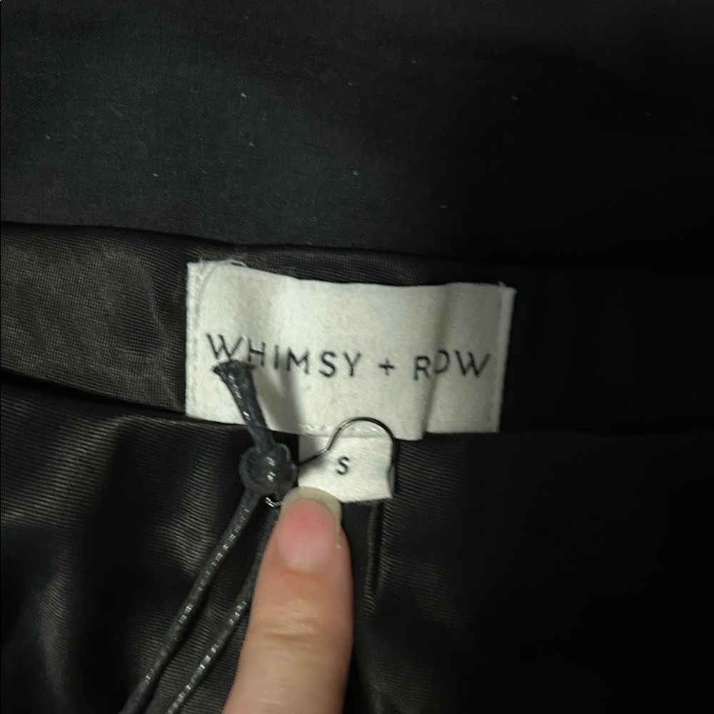 Whimsy + Row NWT Chelsea Skirt in Black Satin Texture Women’s Small - Picture 3 of 4